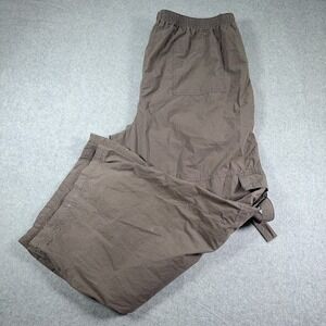 Wild Fable Cargo Pants Womens XXL Brown Elastic Waist Drawstring Ankle Baggy